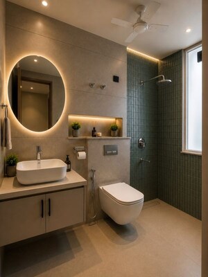 Bathroom in 1 BHK Builder Floor at Sector 57 – for Rent