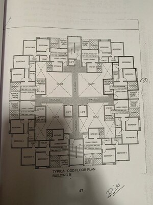 Floor Plan in 2 BHK Apartment at Mittal Pebbles High Mont, Hinjewadi – for Rent