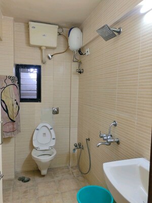 Bathroom in 3 BHK Apartment at Sagar Darshan Towers, Nerul – for Rent