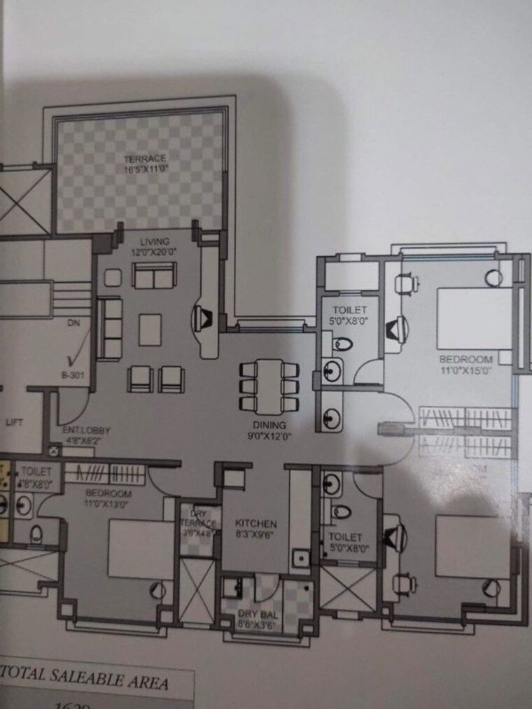 Floor Plan, soham-eternity 3 Bedroom 1500 Sq.Ft. Apartment In Aundh Pune 10526810