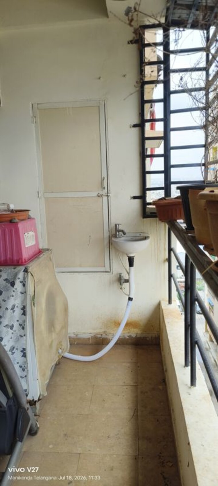 Balcony, chitrapuri-colony 2 Bedroom 1000 Sq.Ft. Apartment In Manikonda Hyderabad 10548784