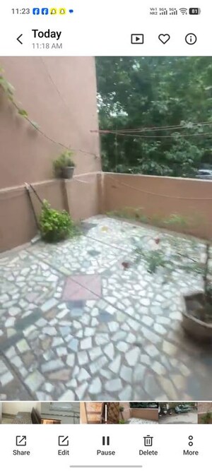 Bedroom in 1 BHK Builder Floor at West Patel Nagar – for Rent