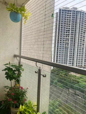 Balcony in 3 BHK Apartment at Godrej Emerald, Ghodbunder Road – for Rent