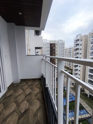 Balcony in 4 BHK Apartment at Ambience Courtyard, Manikonda – for Rent