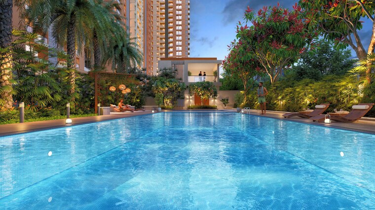 Swimming Pool, divine-palm-springs 3 Bedroom 964 Sq.Ft. Apartment In Wakad Pune 10550088