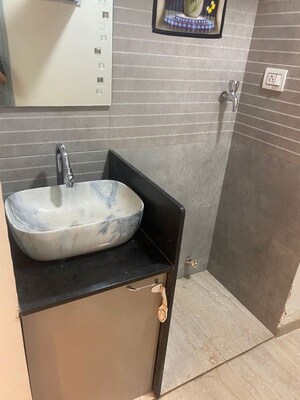 Bathroom in 3 BHK Apartment at Vijay Nakshatra, Ghodbunder Road – for Rent