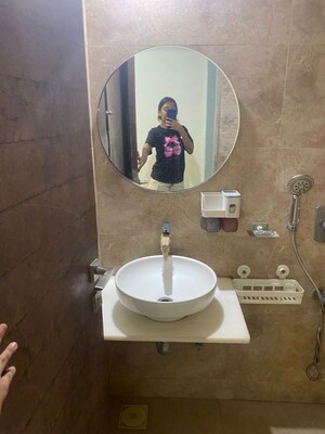 Bathroom in 3 BHK Apartment at Vijay Nakshatra, Ghodbunder Road – for Rent