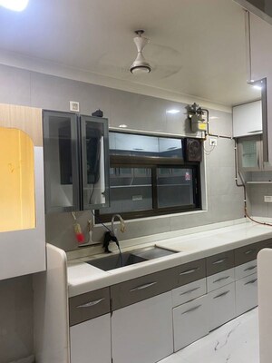 Kitchen in 3 BHK Apartment at Vijay Nakshatra, Ghodbunder Road – for Rent