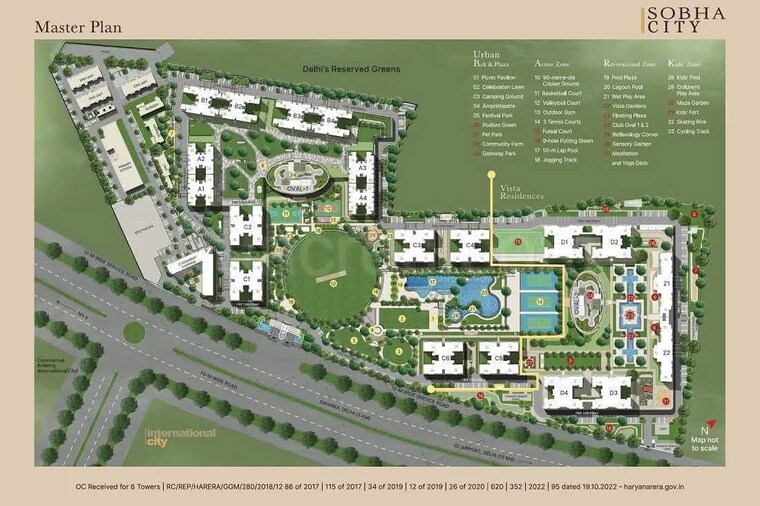 Master Plan, sobha-city-gurgaon 4 Bedroom 2343 Sq.Ft. Apartment In Sector 108 Gurgaon 10550293