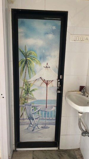 Bathroom in 1 BHK Apartment at Lok Gaurav Society, Vikhroli West – for Rent