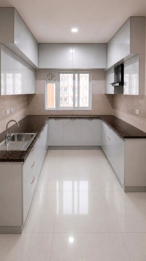 Kitchen in 4 BHK Apartment at LnT Raintree Boulevard, Hebbal – for Rent
