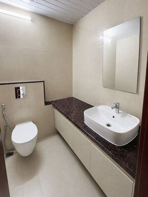 Bathroom in 4 BHK Apartment at LnT Raintree Boulevard, Hebbal – for Rent