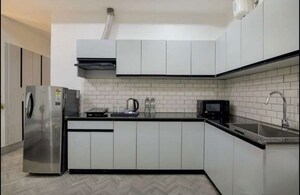 Kitchen in 3 BHK Apartment at SAS Shalimar Grand, Butler Colony – for Sale