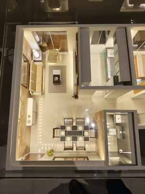 Floor Plan in 2 BHK Apartment at Atlanta Enclave, Shilphata – for Sale