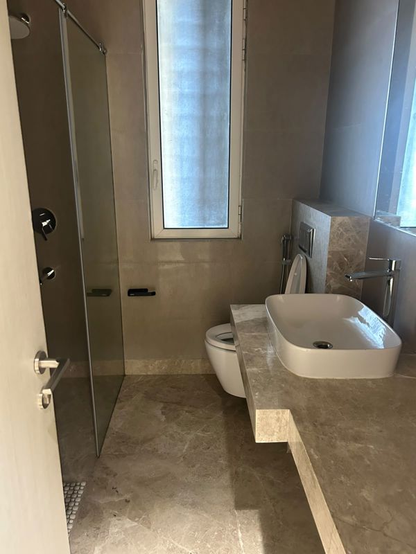 Bathroom in 3 BHK Apartment at Indiabulls Sky Forest, Lower Parel – for Rent
