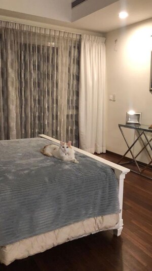 Bathroom in 4 BHK Apartment at Prestige White Meadows, Whitefield – for Rent