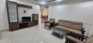 Living Room in 3 BHK Apartment at Creative Koven Udaya Cresent, Kondapur – for Rent