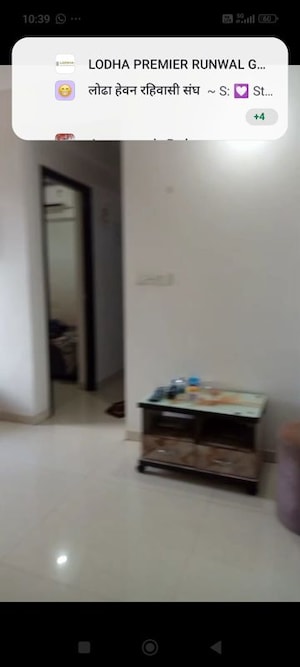 Furnished Amenities in 2 BHK Apartment at Lodha Codename Premier, Dombivli East – for Rent