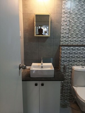 Bathroom in 3 BHK Apartment at TVS Emerald Jardin, Singasandra – for Rent