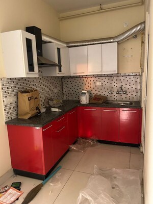 Kitchen in 2 BHK Apartment at Saya Gold Avenue, Vaibhav Khand – for Sale
