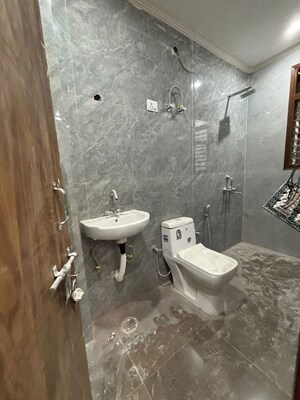 Bathroom in 1 BHK Builder Floor at Chattarpur – for Rent