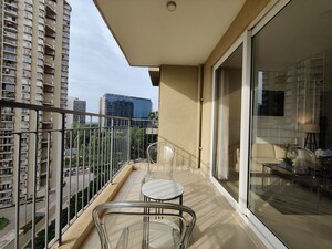 Balcony in 3.5 BHK Apartment at Bhartiya Nikoo Homes Phase 2, Thanisandra Main Road – for Rent