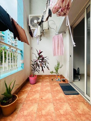 Balcony in 2 BHK Apartment at Kumar Primavera, Wadgaon Sheri – for Rent