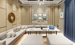 Living Room in 3 BHK Apartment at Solitaire Pride, Jhalwa – for Sale