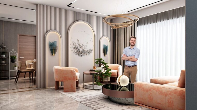 Living Room, ekana-ontario 3 Bedroom 1445 Sq.Ft. Apartment In Gomti Nagar Lucknow 10551671