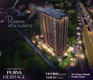 3 BHK Apartment – Exterior View View at Puravankara Purva Westend, Kudlu Gate - for Sale