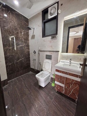 Bathroom in 3 BHK Builder Floor at Malviya Nagar – for Rent