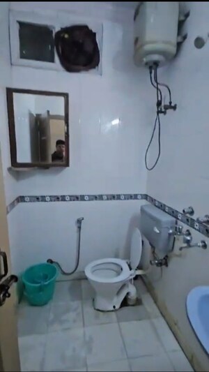 Bathroom in 2 BHK Builder Floor at Amar Colony – for Rent