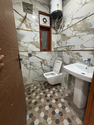 Bathroom in 1 BHK Builder Floor at Freedom Fighters Vihar – for Rent