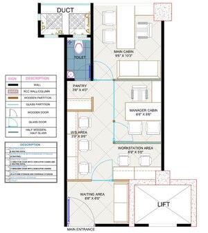 Floor Plan in  Office Space at KP Epitome, Makarba – for Rent