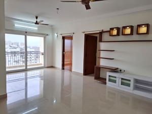 Living Room in 2.5 BHK Apartment at Monarch Serenity, Thanisandra Main Road – for Rent
