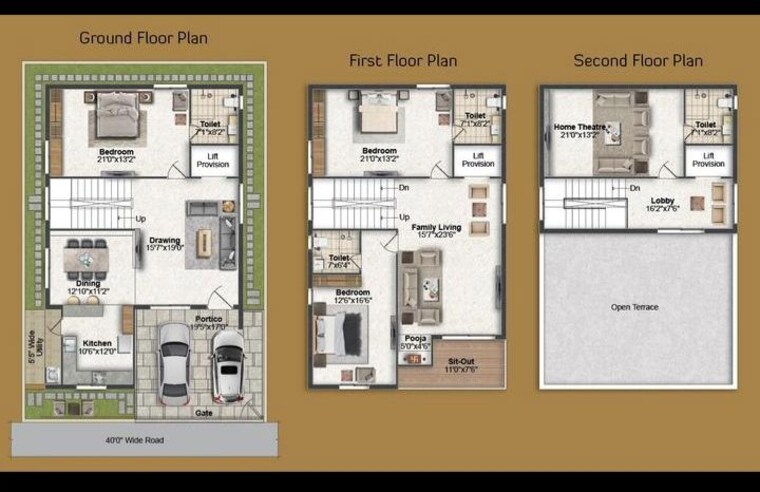Floor Plan, greater-infra-cs-rao-green-valley 4 Bedroom 3825 Sq.Ft. Villa In Bachupally Hyderabad 10553382