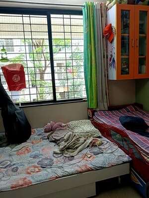Bedroom in 2 BHK Apartment at RK Lunkad Nisarg Anand, Pimple Nilakh – for Rent