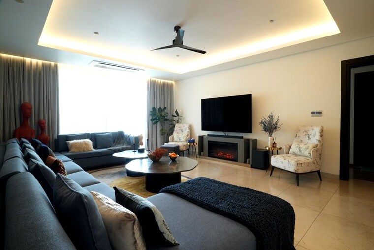 Bedroom, panchshil-towers 3.5 Bedroom 2900 Sq.Ft. Apartment In Kharadi Pune 10553465