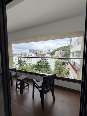 Balcony in 2 BHK Apartment at Blue Pearl 204 Blue Paradise, Baner – for Rent