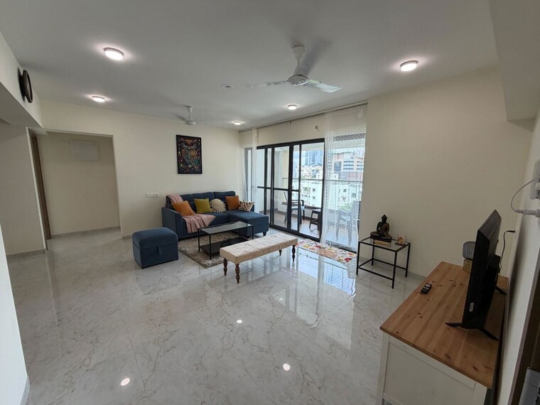 Living Room, blue-pearl-204-blue-paradise 2 Bedroom 850 Sq.Ft. Apartment In Baner Pune 10553525