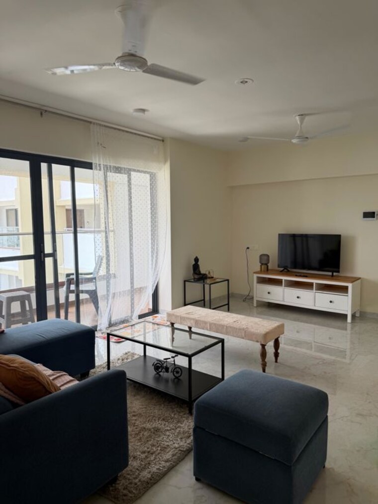 Living Room, blue-pearl-204-blue-paradise 2 Bedroom 850 Sq.Ft. Apartment In Baner Pune 10553525