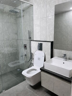 Bathroom in 4 BHK Apartment at L&T Raintree Boulevard, Hebbal – for Rent