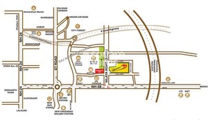2 BHK Apartment – Map Location View at Nilaya Greens, Raj Nagar Extension - for Sale