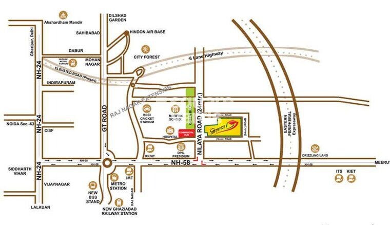 Map Location, nilaya-greens 2 Bedroom 930 Sq.Ft. Apartment In Raj Nagar Extension Ghaziabad 10553886