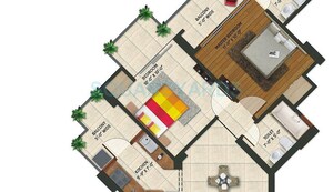 Floor Plan in 2 BHK Apartment at Amaatra Homes, Sector 10 Greater Noida – for Sale