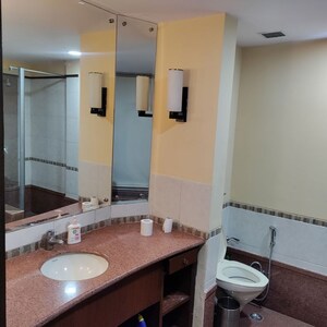 Bathroom in 1 BHK Apartment at Sushant Lok I – for Rent