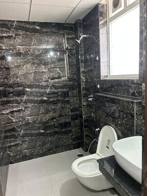 Bathroom in 2 BHK Apartment at Highland Park Chandigarh, Bhabat – for Rent