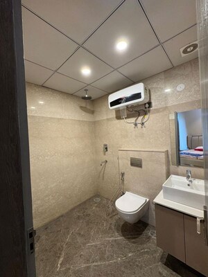 Bathroom in 4 BHK Apartment at Sunworld Vanalika, Sector 107 – for Rent