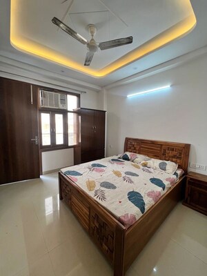 Bedroom in 2 BHK Builder Floor at Palm Residency Chhatarpur, Chattarpur – for Rent