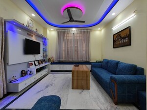 Living Room in 3 BHK Builder Floor at Neharpar Phase 1 – for Rent